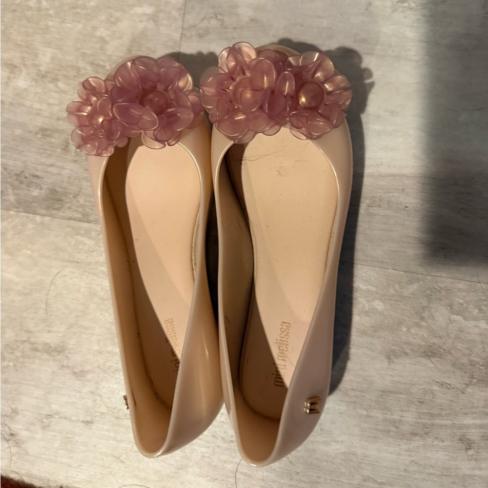 Mini Melissa Pink Jelly Flats